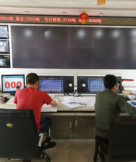 花山煤礦調度室觸摸屏調度臺圖